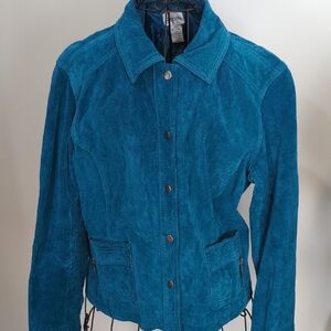 Chico's Suede Teal Jacket